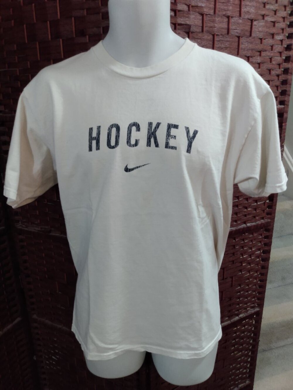 Vintage 90s Nike Hockey T Shirt Center Swoosh Medium